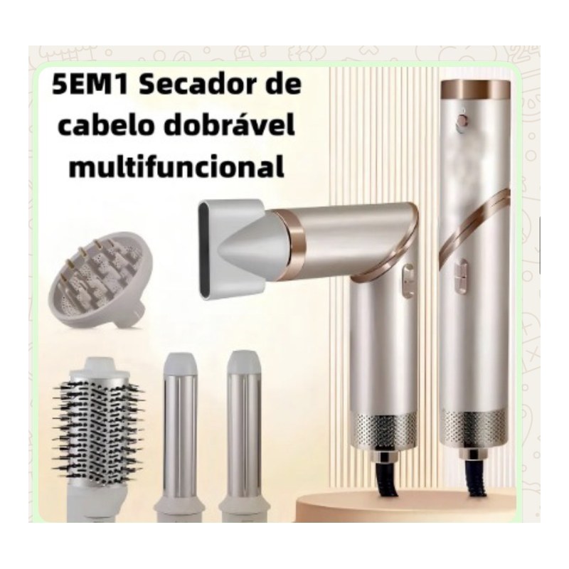 Escova secadora 5 em 1 dobrável